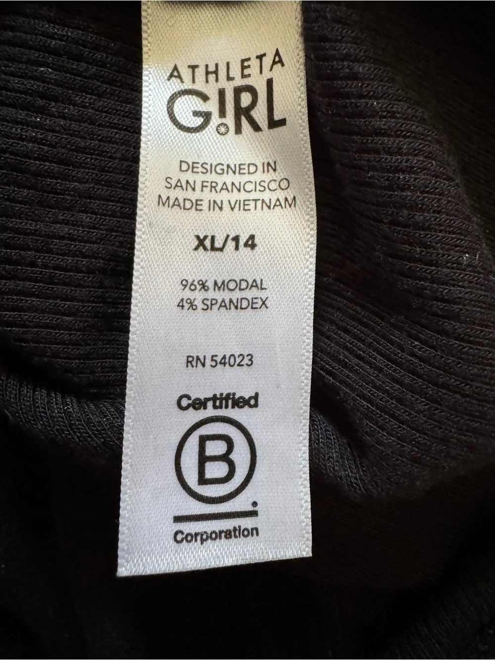 Athleta Girl Black Ribbed Crewneck Top - Picture 4 of 8